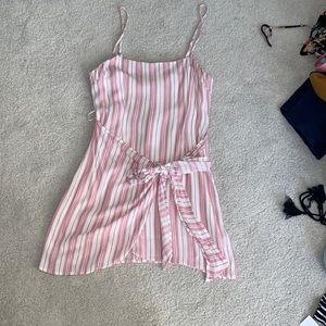 Cotton candy La pink and white dress